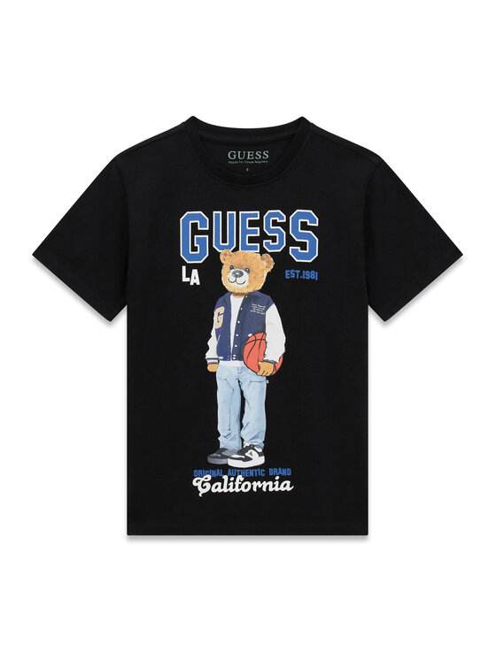 Guess Guess T-Shirt L6YI19 K3750 Czarny Regular Fit