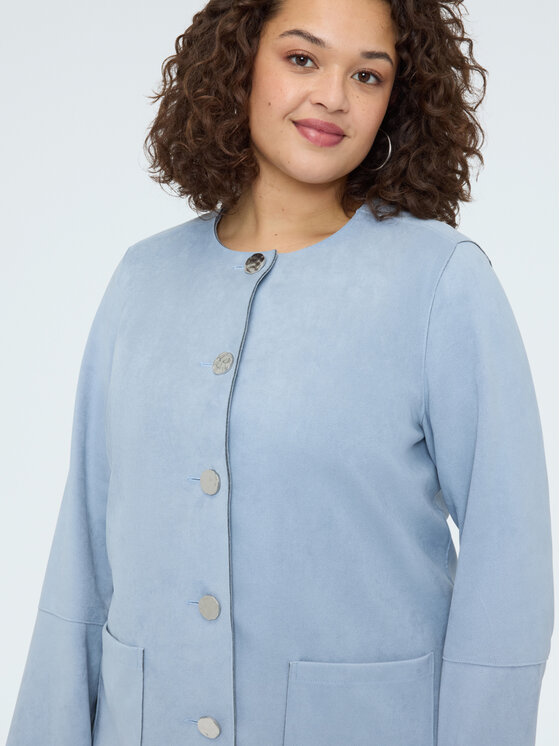 Fiorella Rubino Fiorella Rubino Płaszcz zimowy 0000L000052N013 Turkusowy A-Line Fit