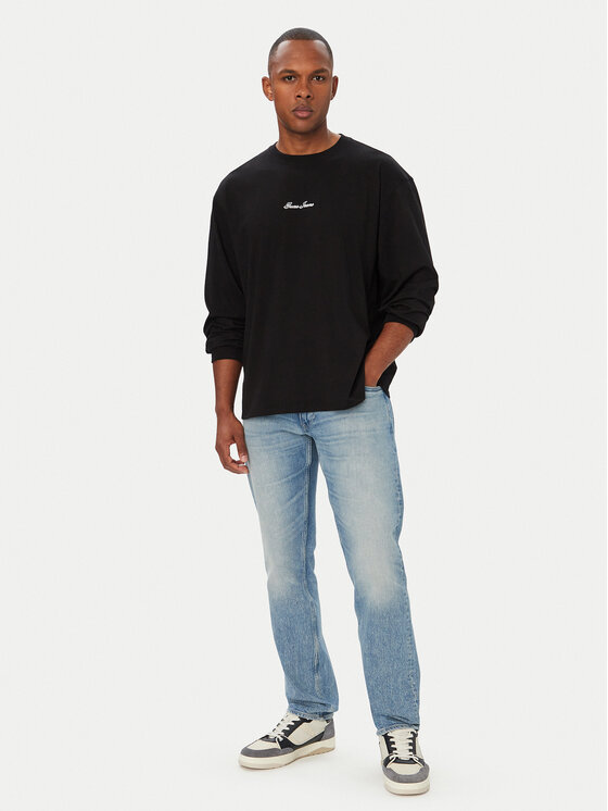 Guess Jeans Guess Jeans Longsleeve krekls M6YI30 K4181 Melns Regular Fit