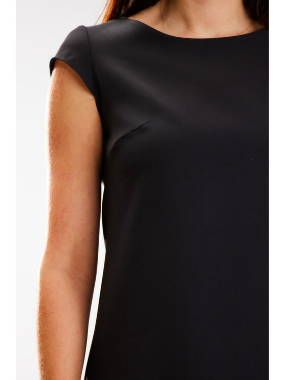 Awama Awama Sukienka letnia A570 Czarny Basic Fit