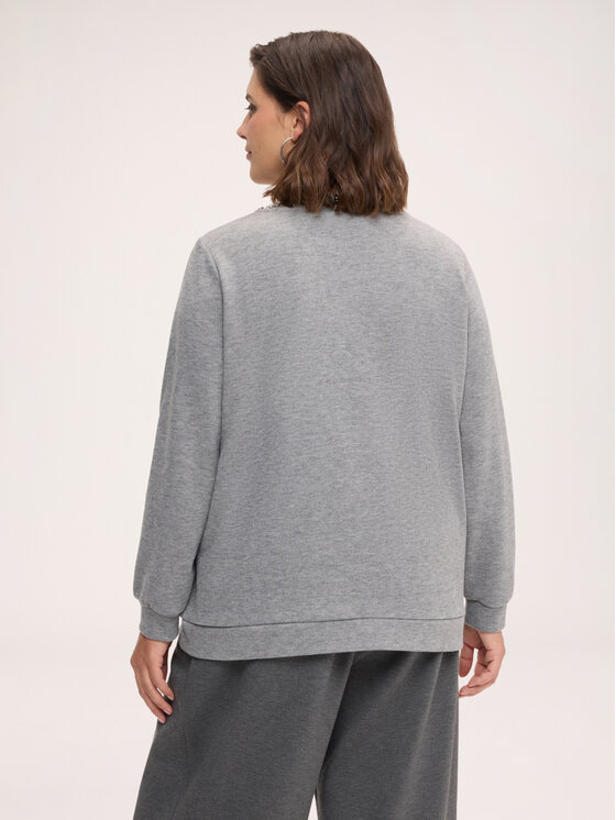 Fiorella Rubino Fiorella Rubino Felpa G875L009481N013 Grigio Boxy Fit