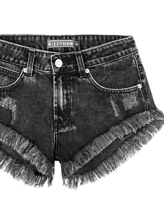 MissDenim MissDenim Szorty jeansowe Low Waist Szary Regular Fit