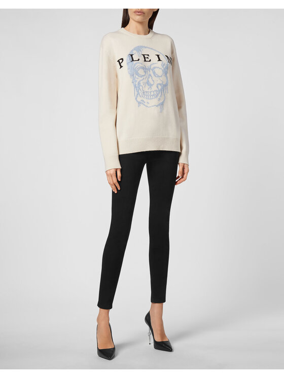 PHILIPP PLEIN PHILIPP PLEIN Longsleeve 2831 Beżowy Regular Fit