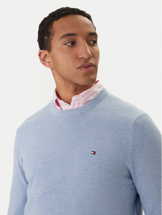 Tommy Hilfiger Tommy Hilfiger Svetr Essential MW0MW36347 Světle modrá Regular Fit