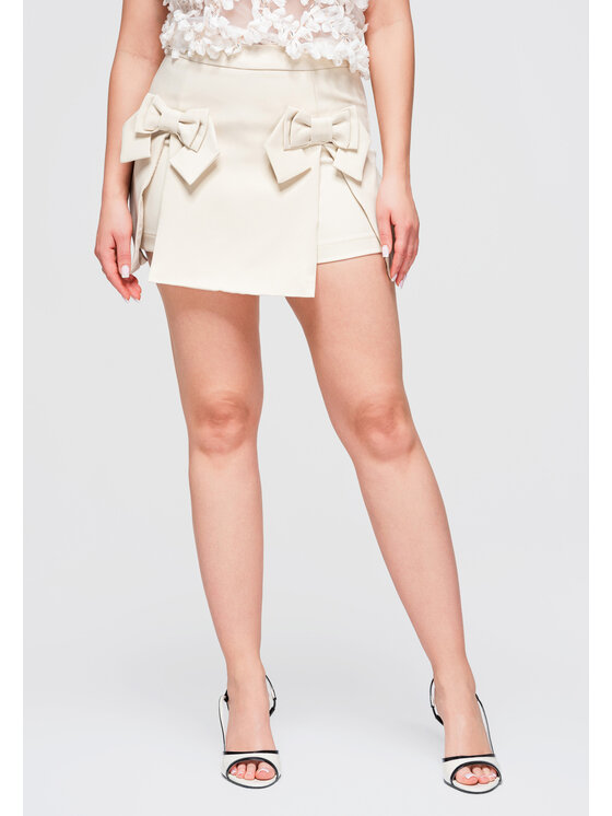 Ombre Ombre Szorty materiałowe OW-ST-E0013 Beżowy Slim Fit