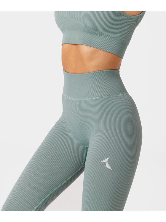 Carpatree Carpatree Legginsy Rib leggings Zielony Fitted Fit