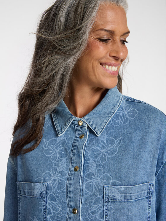 Elena Mirò Elena Mirò Camicia 5413P000286N0Z4 Turchese Regular Fit