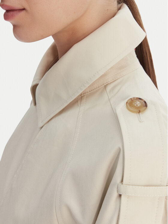 Tommy Hilfiger Tommy Hilfiger Tenchcoat WW0WW50627 Écru Oversize