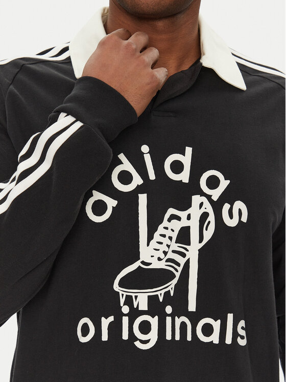 adidas adidas Polo Rugby JD1091 Czarny Regular Fit