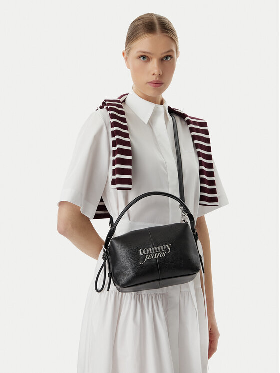 Tommy Jeans Geantă Tjw Bold Camera Bag AW0AW18470 Negru