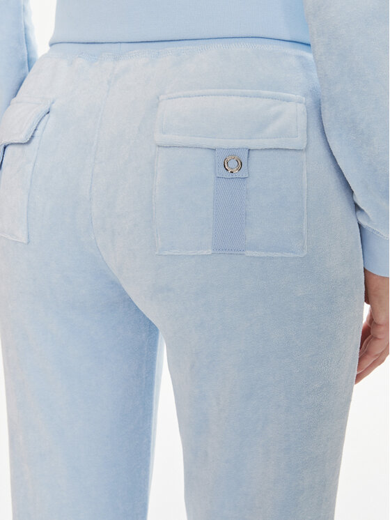 Juicy Couture Juicy Couture Spodnie dresowe Heritage Dog JCBBJ223814 Błękitny Slim Fit