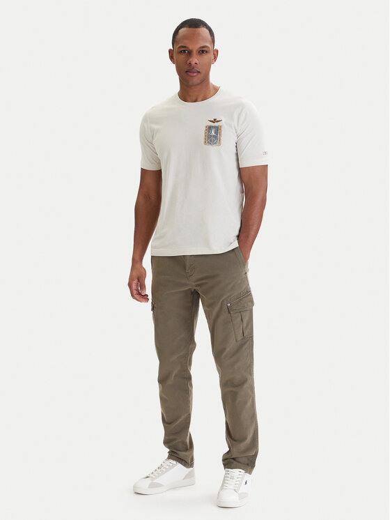 Aeronautica Militare Aeronautica Militare Tričko 261TS2534UJ00641 Béžová Regular Fit