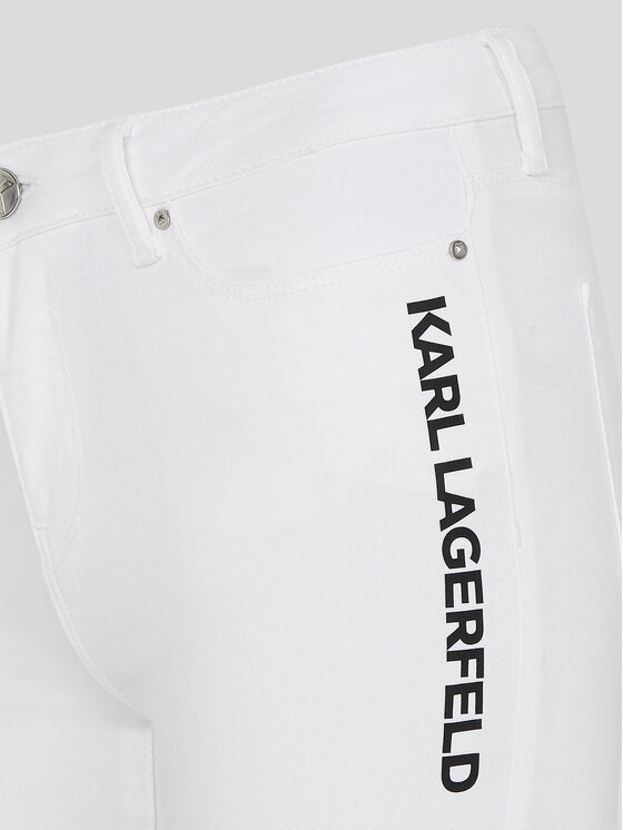 KARL LAGERFELD KARL LAGERFELD Jeans Logo 225W1104 Weiß Skinny Fit
