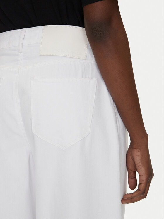 KARL LAGERFELD KARL LAGERFELD Blugi A2W10158 Alb Wide Leg