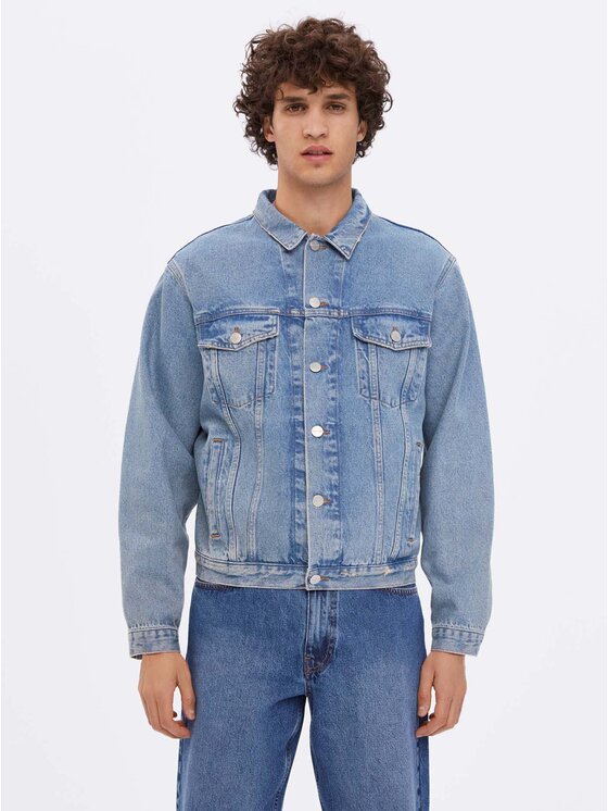 Americanos Americanos Jeansová bunda Unisex Ottawa Modrá Slim Fit