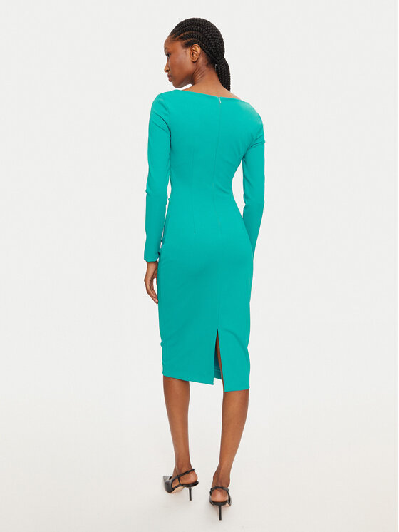 Rinascimento Rinascimento Koktel haljina 1000769356287 Zelena Regular Fit