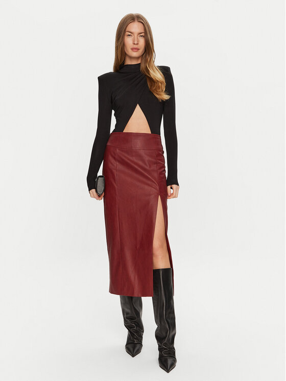 Bardot Bardot Suknja od imitacije kože Dante 58855SB2 Crvena Regular Fit