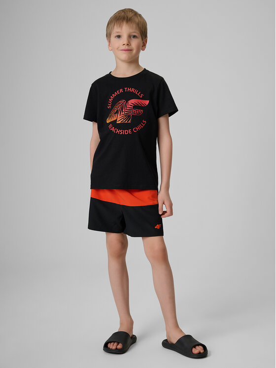 4F 4F T-Shirt BEACHSIDE CHILL Czarny Loose Fit