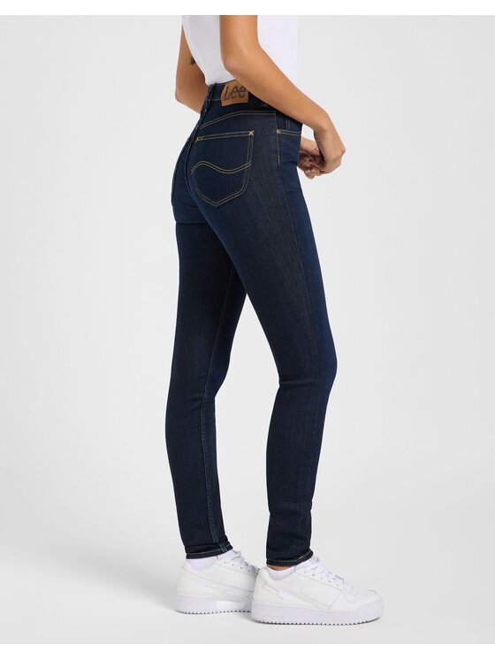 Lee Lee Jeansy SCARLETT HIGH Niebieski Skinny Fit