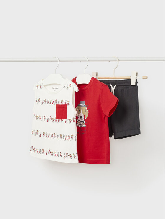 Mayoral Completo T-shirt, top e pantaloncini 1644 Multicolore Regular Fit, taglia : 9M