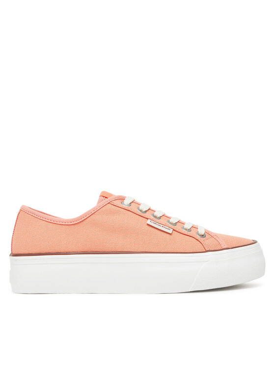 Calvin Klein Jeans Calvin Klein Jeans Teniși Vulc Flatform Ctn Logo Tag YW0YW01838 Portocaliu