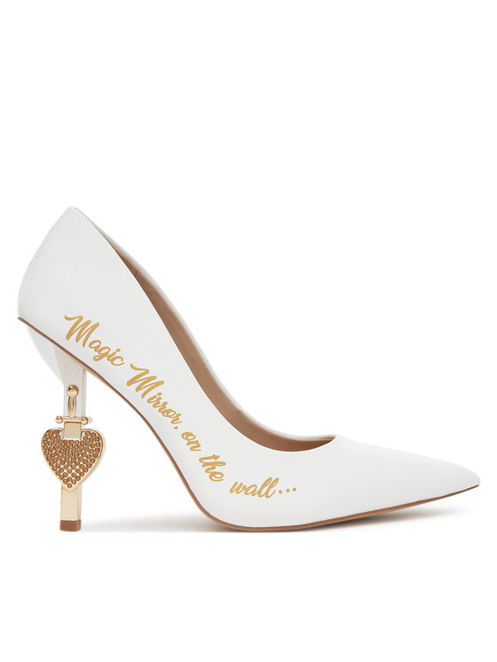 Pantofi cu toc subțire Aldo Snowwhiteheel 14008287 Alb