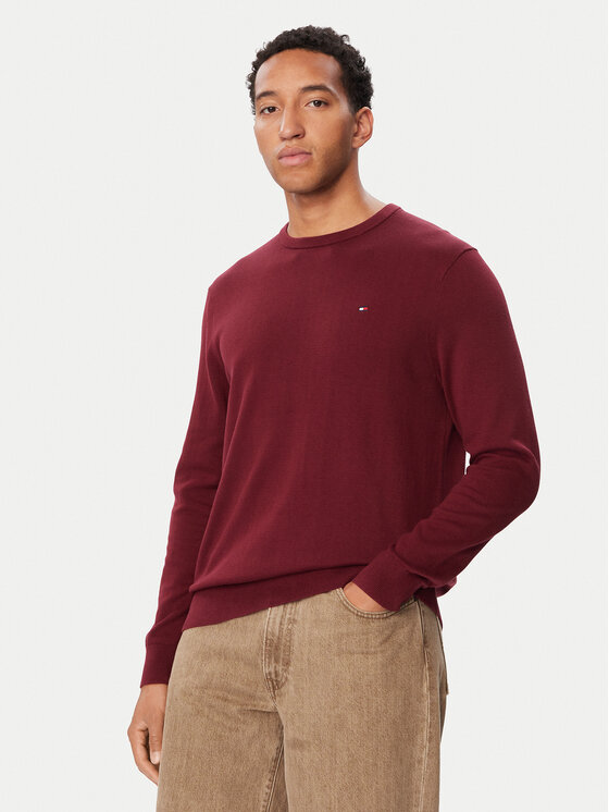 Tommy Hilfiger Tommy Hilfiger Pulover Essential Ssnl MW0MW39999 Vișiniu Regular Fit