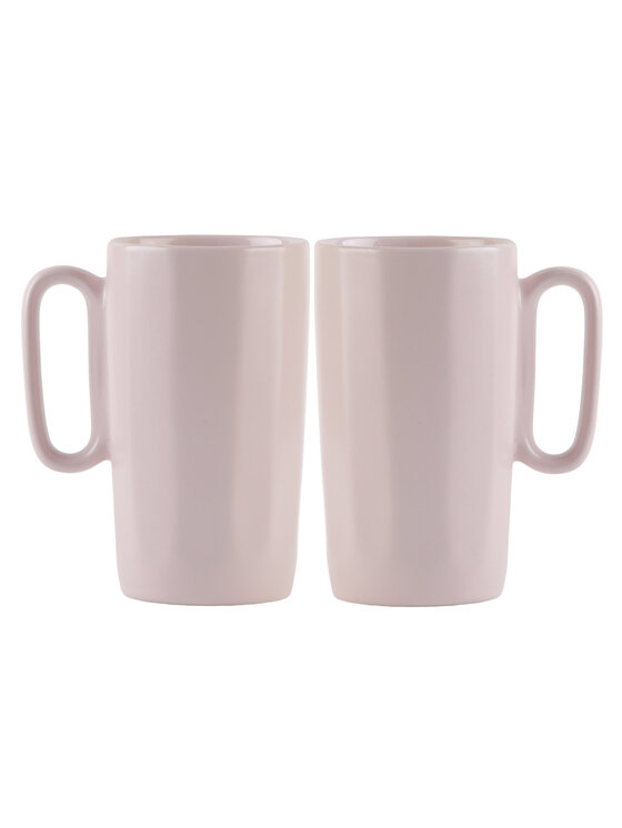 Vialli Design Vialli Design Komplet kubków 2 KUBKI CERAM.Z USZKIEM 330ML FUORI RÓŻOWE 30060 Różowy