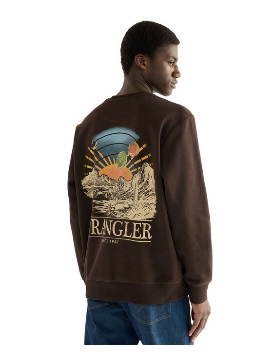 Wrangler Wrangler Bluza 112387742 Brązowy Regular Fit