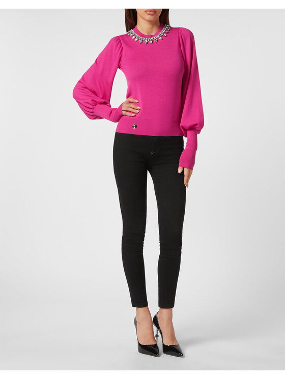 PHILIPP PLEIN PHILIPP PLEIN S dlouhým rukávem 2845 Růžová Regular Fit