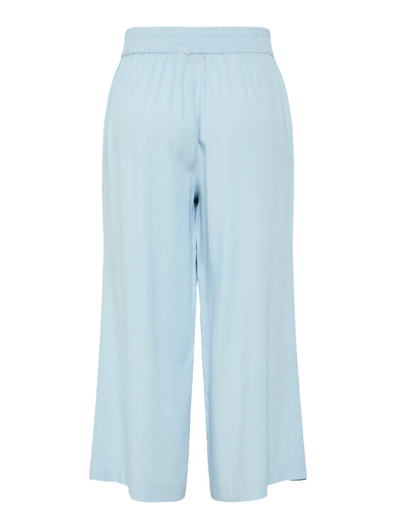 Pieces Pieces Kalhoty culottes Pia 17154737 Světle modrá Wide Leg