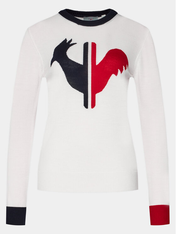 Rossignol Rossignol Sweter Alya RLIWO19 Biały Regular Fit