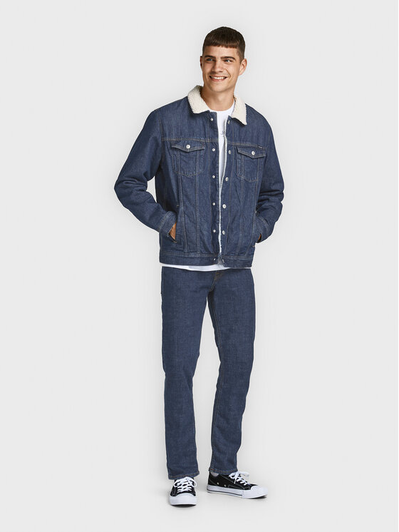 Jack & Jones Jack & Jones Džinsinė striukė Jean 12181157 Tamsiai mėlyna Regular Fit