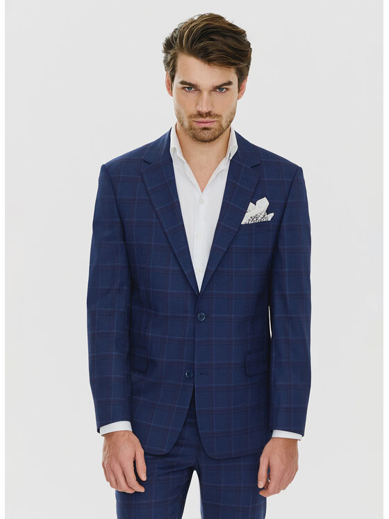 Pako Lorente Pako Lorente Marynarka P24SF-3G-005 Granatowy Slim Fit