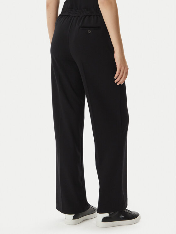 Calvin Klein Calvin Klein Текстилни панталони LV044F648G Черен Wide Leg