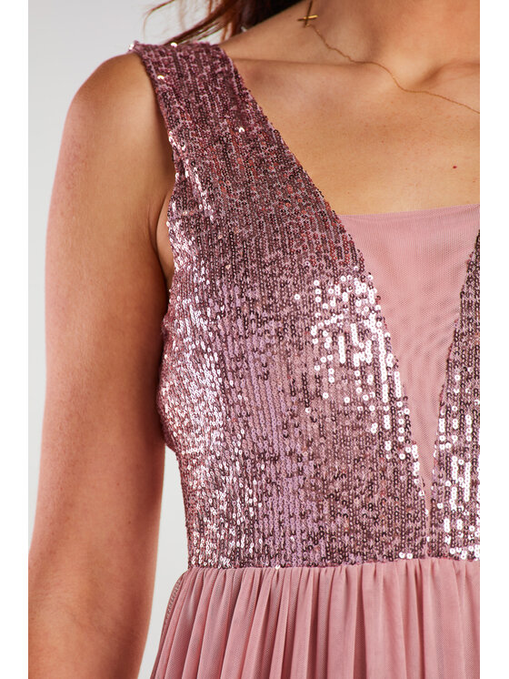 Awama Awama Abito da sera A486 Rosa Basic Fit