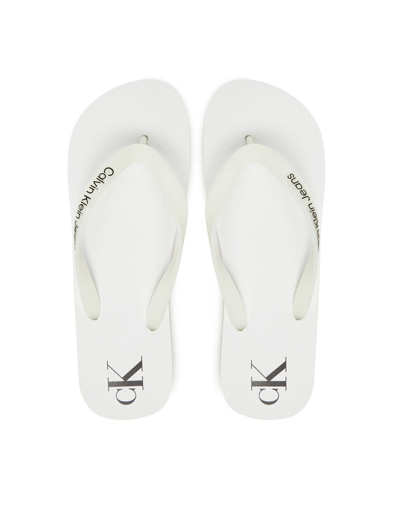 Calvin Klein Jeans Calvin Klein Jeans Flip flop Beach Sandal Transparent Tpu YM0YM01267 Alb
