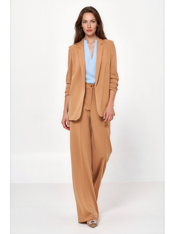 NIFE NIFE Spodnie materiałowe SD163 Brązowy Loose Fit