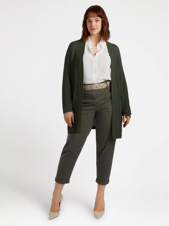 Fiorella Rubino Fiorella Rubino Cardigan M497L007866N015 Verde A-Line Fit