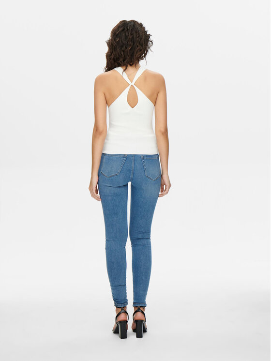 JDY JDY Top Sabrina 15258897 Biela Slim Fit