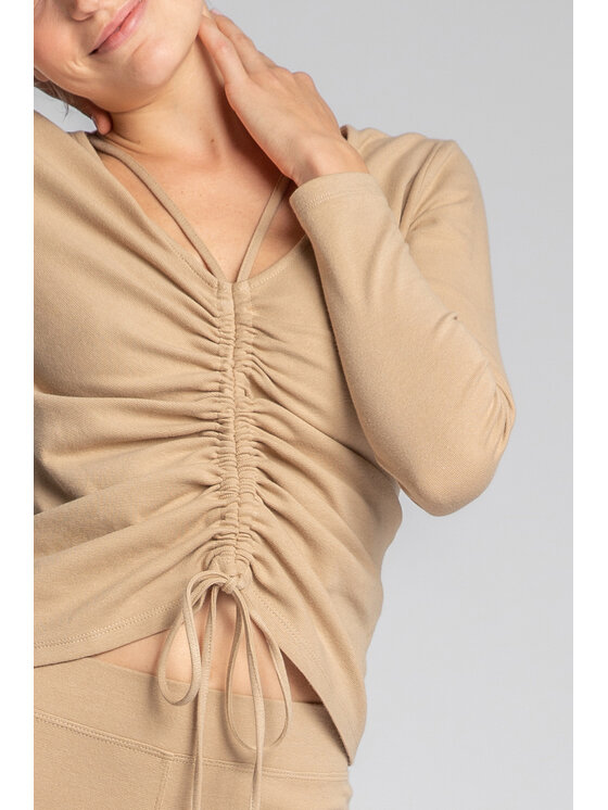 LaLupa LaLupa Bluzka LA038 Brązowy Comfortable Fit