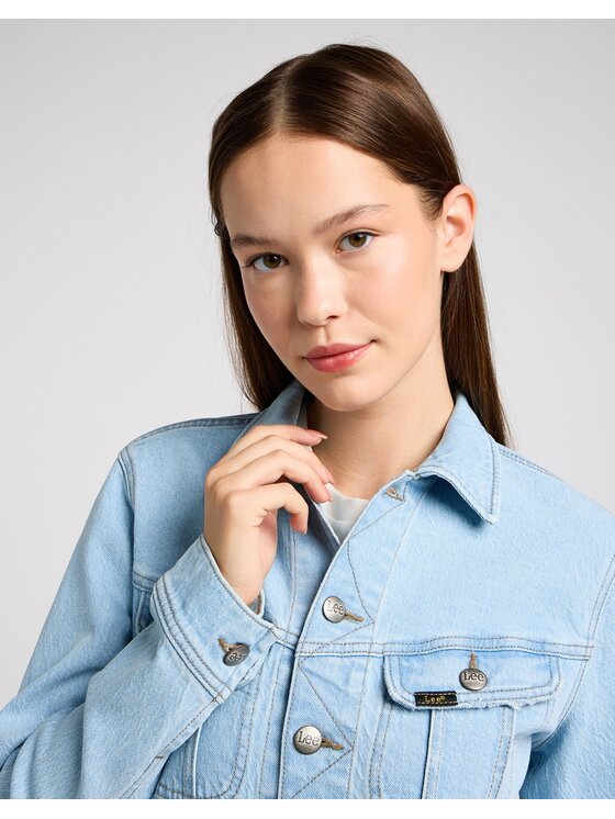 Lee Lee Kurtka jeansowa Rider Jacket Flash Of Brilliance Niebieski Regular Fit
