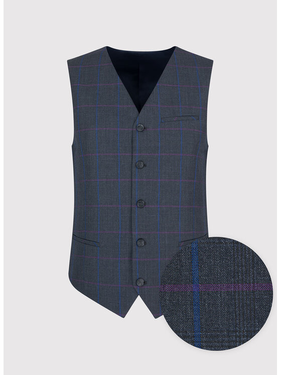 Pako Lorente Pako Lorente Kamizelka P23SF-8X-002 Granatowy Slim Fit