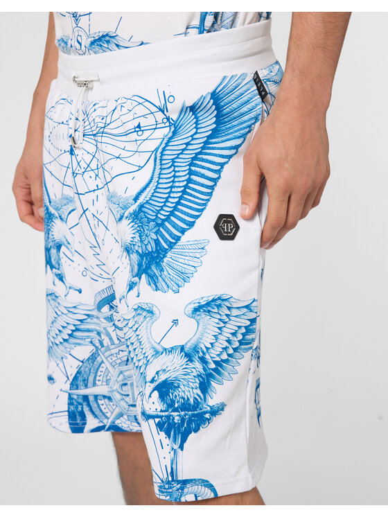 PHILIPP PLEIN PHILIPP PLEIN Szorty sportowe 29859 Biały Jogger Fit