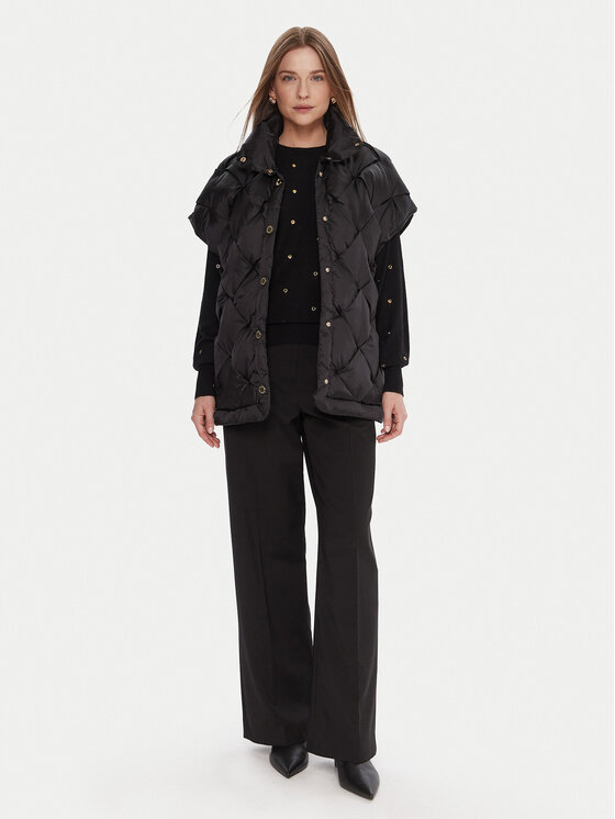 LOLA CASADEMUNT LOLA CASADEMUNT Sportski prsluk RAINFOREST W PKT 4 BEIGE DIMITY Crna Oversize