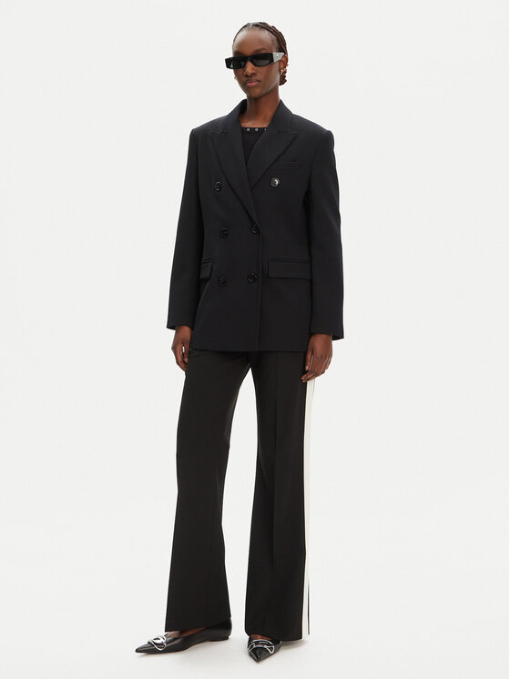HUGO HUGO Riidest püksid Hizana 50544753 Must Flare Fit
