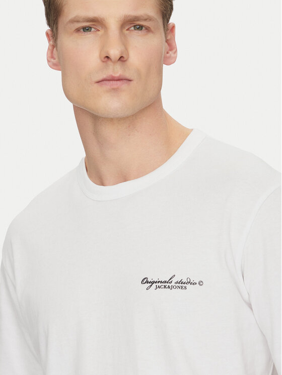 Jack & Jones Jack & Jones T-Shirt Boston 12272968 Bílá Relaxed Fit