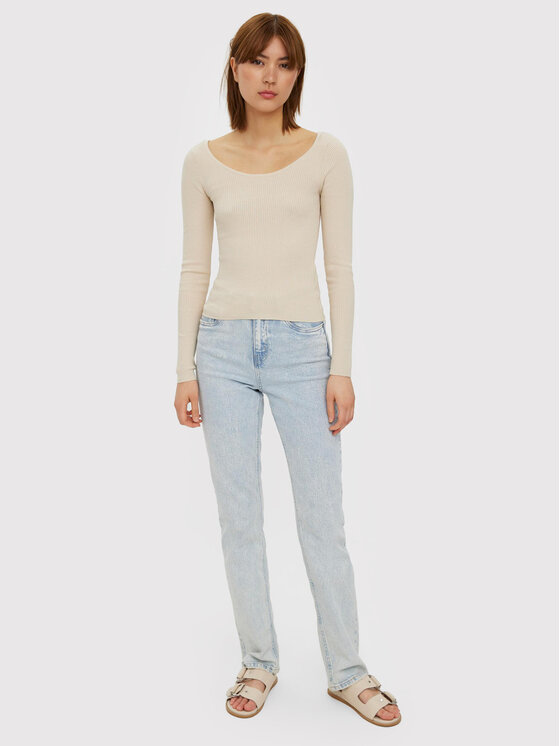 Vero Moda Vero Moda Bluzka Glory 10268008 Écru Slim Fit