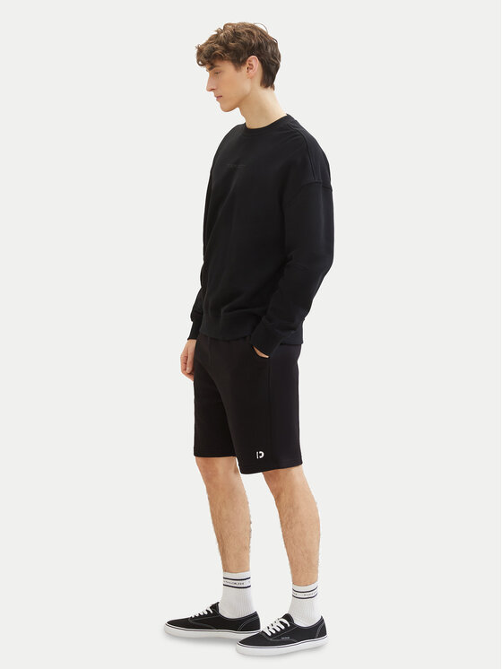 Tom Tailor Denim Tom Tailor Denim Спортни шорти 1040931 Черен Relaxed Fit