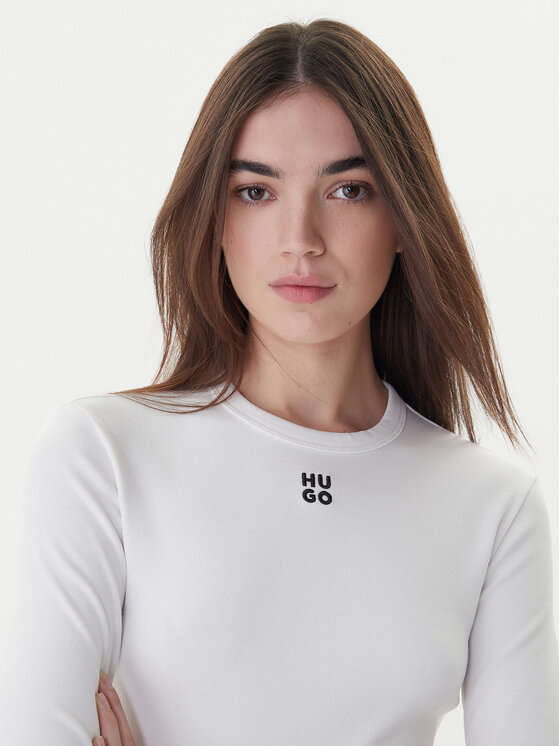 HUGO Hugo Palaidinė Dafilomena_3 50518378 Balta Slim Fit